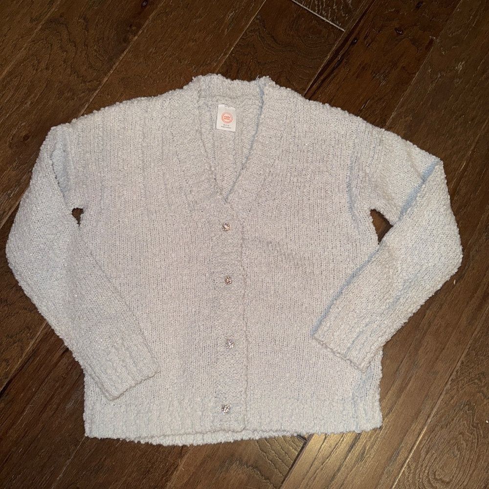 Girls med 7/8 silver sparkle sweater